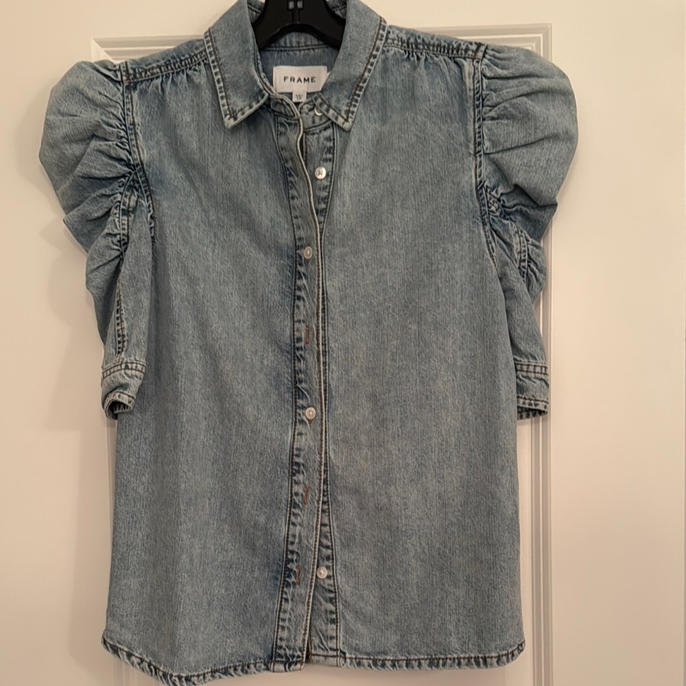 Frame Denim  Blue Button Down Shirt